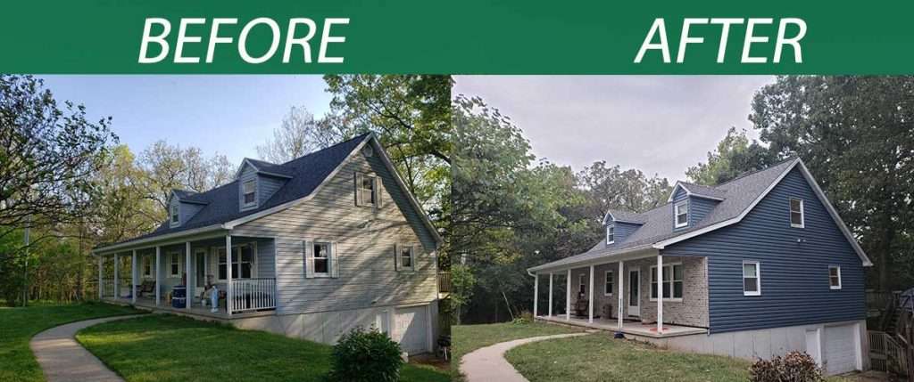 Finished siding projects in Central Missouri. Find siding contractor for your home in Mexico, Columbia, Fulton, Jefferson City and surrounding areas